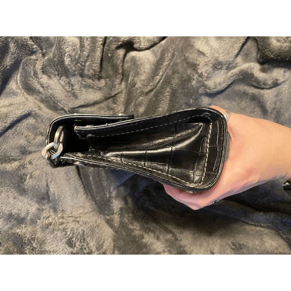 MICHAEL KORS Black MEDIUM FLAP SHOULDER CHAIN SIGNATURE BAG - Picture 3 of 8